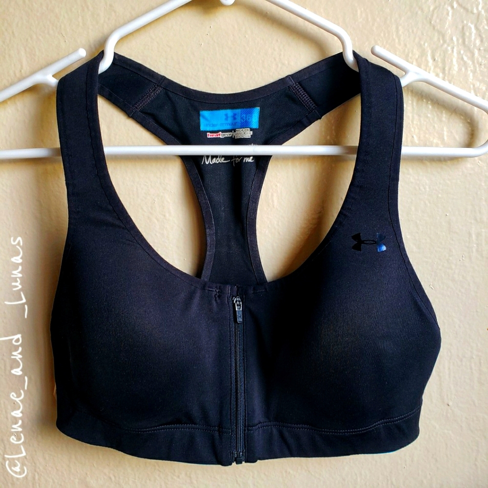 Under Armour Sports Bra Athletic Black Heat Gear